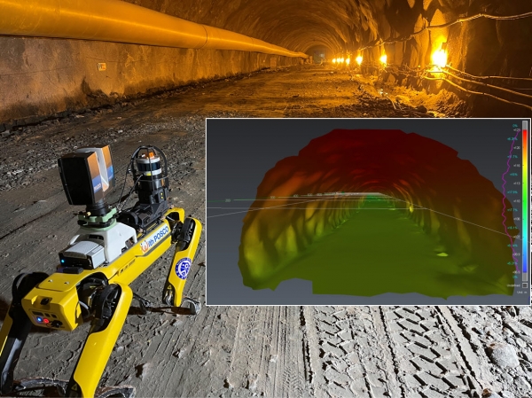 포스코건설이 자율보행 로봇으로 터널공사 안전·품질관리를 한다.(출처:포스코)