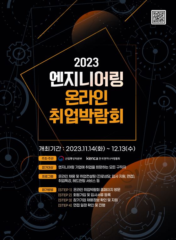 2023 엔지니어링 온라인 취업박람회 포스터(사진=한국엔지니어링협회)